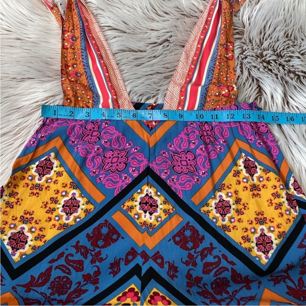 Free People Maritza Boho Floral Jumpsuit One Piece Womens Overalls Size 2 - Picture 6 of 13